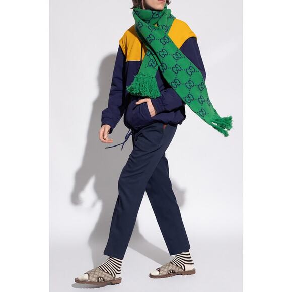 NWT Gucci two-tone Technical jersey jacket Navy Yellow Size S - Picture 15 of 16